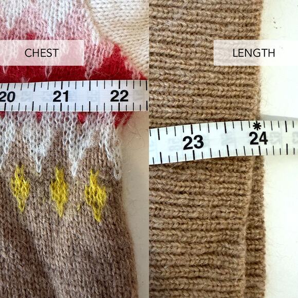 DEMYLEE X J.CREW Fair Isle Wool Mohair Blend Sweater in Multi Size M - Picture 12 of 12